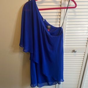 Royal blue off the shoulder dress